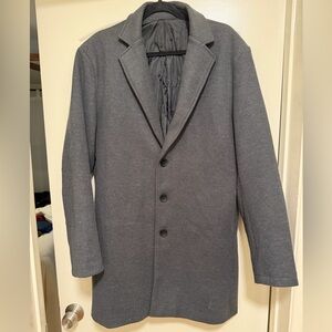 Men's Classic Grey Wool Coat